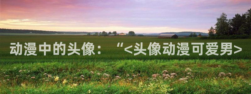 工口动漫里番：动漫中的头像：“<头像动漫可爱男>
